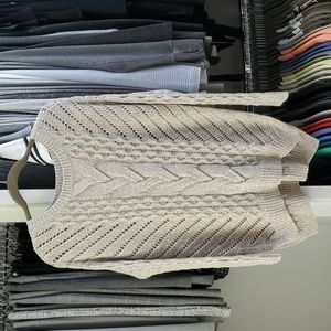 Express Heather Tan Cable Knit Sweater Size XS